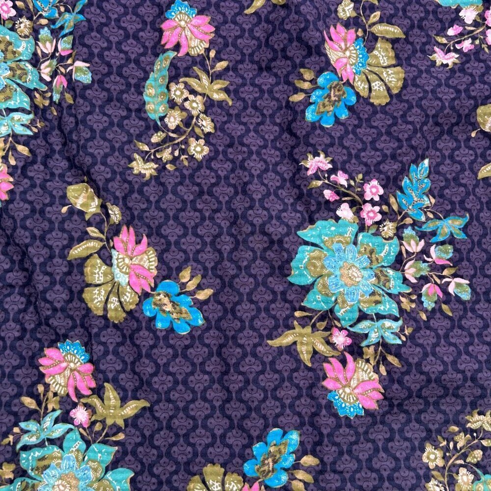 Lane Bryant 14 Flutter Sleeve Maxi Dress Floral Button Front Flowy - Picture 8 of 9